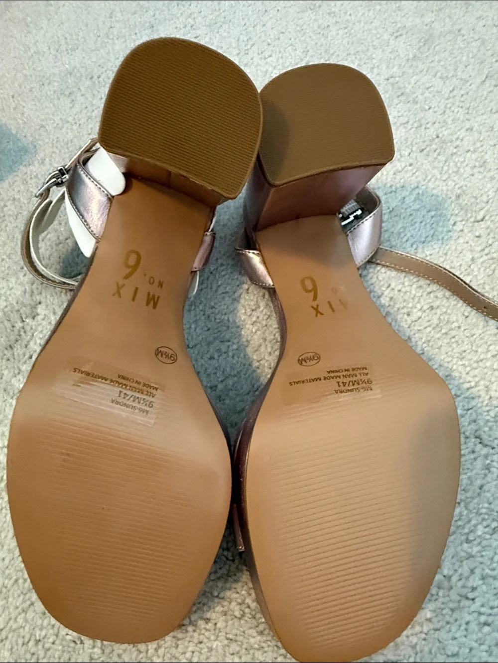 NWT Mix No.6 9.5 rose gold platform sandals